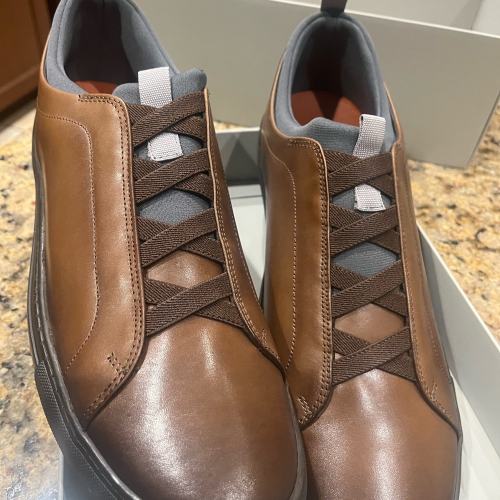 Martin Dingman Brown Leather Loafers